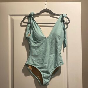 J Crew light blue bath suit size 6